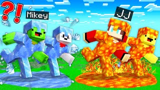 FIRE ARMOR Speedrunners vs ICE ARMOR Hunters  JJ vs Mikey Battle in Minecraft Maizen [upl. by Galloway]