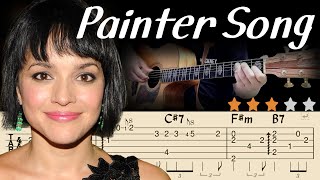 💗Painter Song  Norah JonesㅣAcoustic Fingerstyle Guitar TutorialㅣJazz Blues Fingerstyle Guitarㅣ Tabs [upl. by Denie]