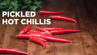 Homemade Pickled Hot Chili Peppers Recipe The SECRET for keeping them CRUNCHY [upl. by Anauqes]