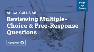 2021 Live Review 8  AP Calculus AB  Reviewing MultipleChoice amp FreeResponse Questions [upl. by Hecklau]