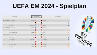 UEFA EM 2024  Spielplan [upl. by Ahsimet914]