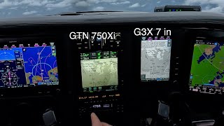 Comparing approach plate display between GTN 750Xi and G3X 7in displays [upl. by Witt938]