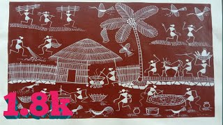 Traditional warli painting 😍😊 [upl. by Hegyera]