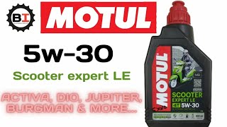 MOTUL 5W30 SCOOTER EXPERT LE ENGINE OIL motul bikeinfotech [upl. by Pate846]