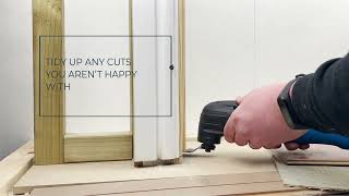 How To Fit Laminate Flooring Around Doors  Cutting Around Door Frames amp Architraves  DFD [upl. by Ordnas]