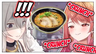 Botan Has Been Real Quiet Since Ririka Dropped This Ramen Eating Way 【Hololive】 [upl. by Kariv]