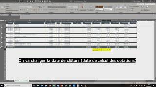 Excel  Automatisation du calcul des dotations aux amortissements [upl. by Turmel]