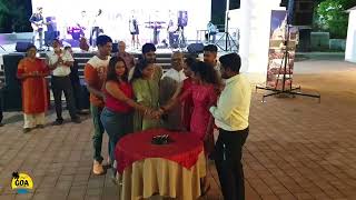 Saligao Parish Evening  Parish Priest Serenades Newly Wed Couples  Konkani Song [upl. by Kusin]