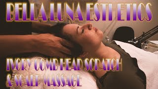 💜 Ivory Comb Head Scratch amp Scalp Massage  No Talking  ASMR Sounds amp Tingles 💤 [upl. by Soilissav]