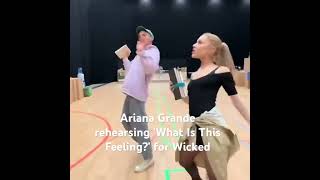 Ariana Grande rehearsing What Is This Feeling shorts arianagrande wicked film musical movie [upl. by Eima]