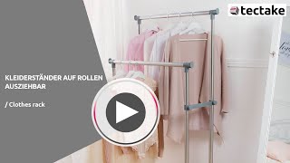 Produktvideo Kleiderständer auf Rollen  tectake [upl. by Herv]