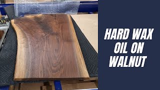 Hard wax finish on Walnut table top [upl. by Nollek695]