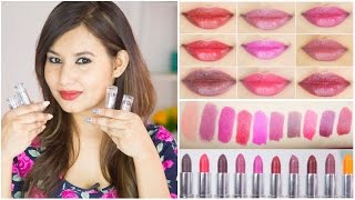 Lakme Enrich Satin Lip Color Review amp Swatches  Sonal Sagaraya [upl. by Afital508]