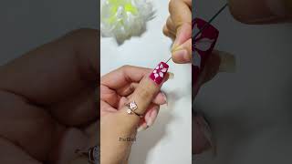 Easy Flower Nail Art Design 💅 nailart piubhol shorts [upl. by Fortin509]