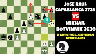 Mikhail Botvinnik vs Jose Raul Capablanca  It AVRO 1938  Amsterdam Netherlands km 20241029 10 [upl. by Aneehsak940]