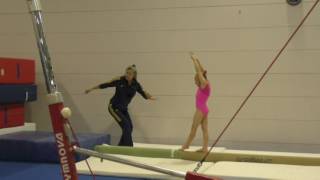 Roundoff dismount drills for beam [upl. by Fu]