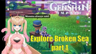 Explore Broken Sea Simulanka Part 1 Milameowz  Genshin Impact [upl. by Araik]