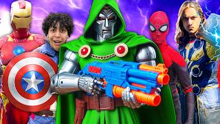 Dr Doom VS Avengers  Nerf Battle [upl. by Nylesaj]