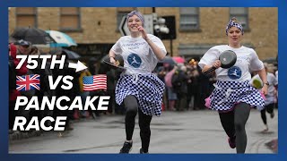 How a centuries old pancake race became an international competition 🥞🏃‍♀️ [upl. by Hawk254]