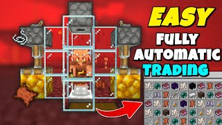 EASY Piglin TradingBartering Farm 120 Minecraft Bedrock Edition Tutorial  Minecraft Trading Farm [upl. by Nesiaj]