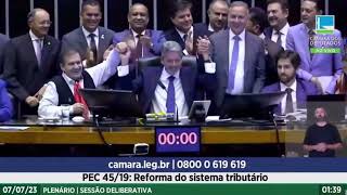 Câmara aprova textobase da reforma tributária em segundo turno [upl. by Elrebmik727]