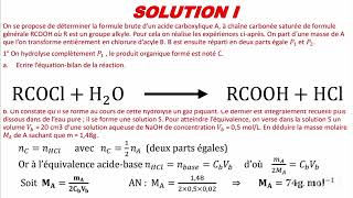 EXERCICE II LES ACIDES CARBOXYLIQUES ET DERIVES [upl. by Mroz]