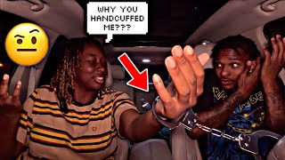 HANDCUFFING BOOGADOO TO THE STEERING WHEEL PRANK… MUST WATCH 😂 [upl. by Pillow671]