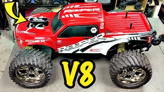 V8 ENGINE RC CAR BUILD PART 4  4WD MONSTER TRUCK WITH 3 SPEED TRANSMISSION [upl. by Beatrix]