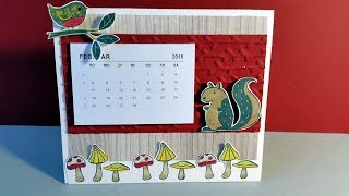 Anleitung MiniTischkalender mit Hedgehugs und We must Celebrate von StampinUp [upl. by Conners]