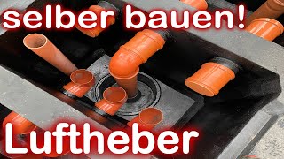 Luftheber selber bauen DIY Airlift selber bauen Low Budget Koiteich Pumpe 40000 Liter Mammut Pumpe [upl. by Aihsekel]