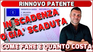 RINNOVO PATENTE ECCO COME FARE E QUANTO COSTA [upl. by Abby]