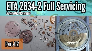 How to Service Tissot ETA 28342 Automatic Movement  Part02  Watch Repair Channel [upl. by Adiam229]