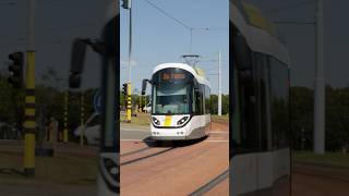 CAF Urbos 100 in Nieuwpoort🇧🇪 tram publictransport kusttram belgium shorts [upl. by Manuela]