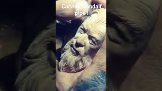 carving Gandalf the white pipe  handcraft lotr gandalf woodworking handmade art [upl. by Shaina]