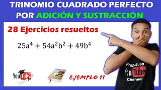 😍 👉 Trinomio cuadrado perfecto por adición y sustracción EJERCICIOS RESUELTOS✅ [upl. by Nanoc338]