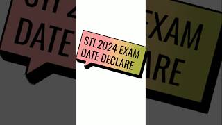 GPSC STI 2024 EXAM DATE DECLARE STI BIG UPDATE [upl. by Cowles155]