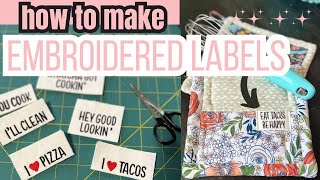 EMBROIDERED LABELS FOR YOUR HANDMADE SEWING PROJECTS [upl. by Yhpos]