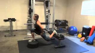 Get Glutes Quick Demo Bodyweight Deficit Bulgarian Split Squat [upl. by Laundes]