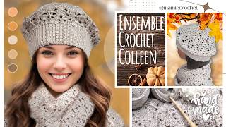 😍 BERET avec DIAGRAMME DENTELLE AU CROCHET 🤪 TUTO1️⃣ COLLEEN SI FEMININ amp ÉCONOMIQUE MamieCrochet [upl. by Mok]