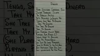 Dinero Lyrics [upl. by Ayota]