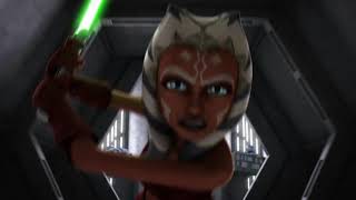 Ahsoka Tano vs Asajj Ventress Clone Wars Season 1 [upl. by Neelehtak]