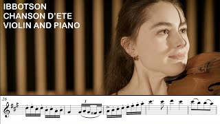 Ibbotson Chanson dete for Violin and Piano  Esther Abrami amp Iyad Sughayer [upl. by Svetlana]