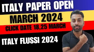 Italy Paper open March 2024 Italy Decreto Flussi 2024 Italy Workpermit 2024Italy Immigration [upl. by Sundin]