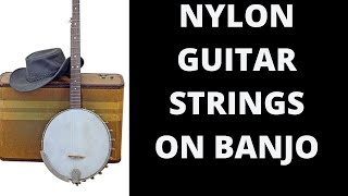 NYLON GUITAR STRINGS ON BANJO [upl. by Ocirrej]