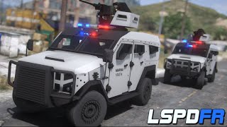 GTA 5 POLICIA  BLINDADO DE LA MARINA EN OPERATIVO  TheAxelGamer [upl. by Enifesoj]