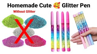 How to make Lava Glitter Lava Pen at homeDIY Glitter PenHomemade Glitter PenHow to makeglitterpen [upl. by Montgomery]