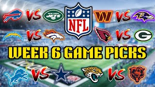 NFL Week 6 Predictions [upl. by Yhtommit]