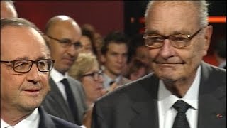 Un Jacques Chirac affaibli aux cotés de François Hollande [upl. by Ibrik]