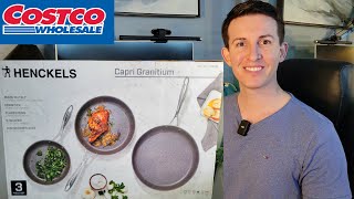 COSTCO Henckels Capri Granitium 3pack Review amp Test FrySautee skillet pans [upl. by Nelleyram]