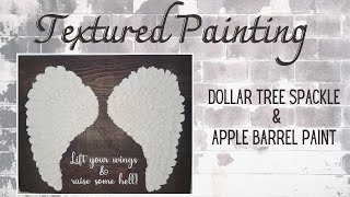 Textured Painting  Dollar Tree Spackling Craft Ideas  Angel Wings Craft Idea  Shorts [upl. by Ierdna]